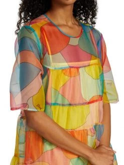 STAUD Hyacinth Tiered Abstract-Print Maxi Dress -STAUD popular shop unnamed file 1001