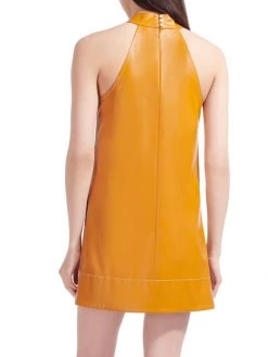 STAUD Sicily Faux Leather Shift Dress -STAUD popular shop unnamed file 1007