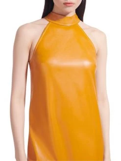 STAUD Sicily Faux Leather Shift Dress -STAUD popular shop unnamed file 1008