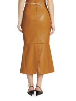 STAUD Lauren Faux Leather Skirt -STAUD popular shop unnamed file 1013
