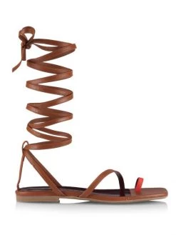 STAUD Nicola Leather Gladiator Sandals
