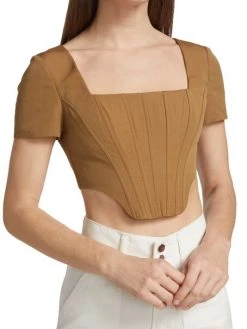 STAUD Peony Bustier Crop Top -STAUD popular shop unnamed file 1090