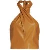 STAUD Kai Faux-Leather Halter Top -STAUD popular shop unnamed file 1095