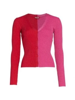 STAUD Shoko Cargo Colorblock Cardigan Tan Black -STAUD popular shop unnamed file 11