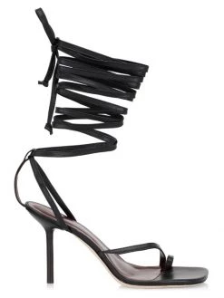 STAUD Nicola Leather Wrap Sandals