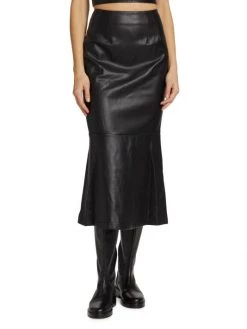 STAUD Laurel Faux Leather Skirt -STAUD popular shop unnamed file 1156
