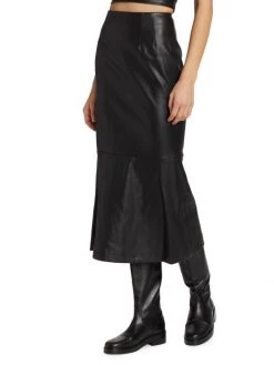 STAUD Laurel Faux Leather Skirt -STAUD popular shop unnamed file 1157