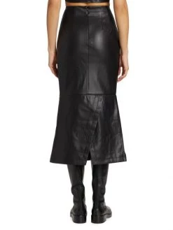 STAUD Laurel Faux Leather Skirt -STAUD popular shop unnamed file 1158