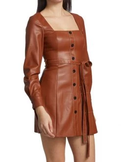 STAUD Oz Faux Leather Belted Dress 12 STAUD Oz Faux Leather Belted Dress -STAUD popular shop unnamed file 1164