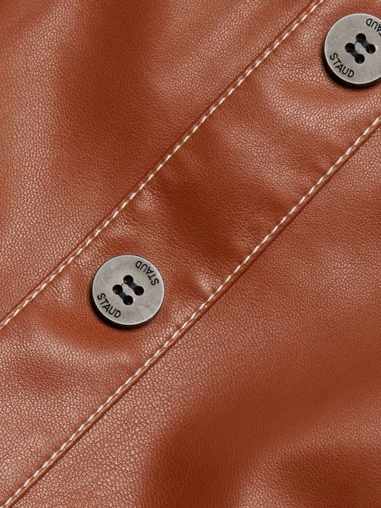 STAUD Oz Faux Leather Belted Dress 9 STAUD Oz Faux Leather Belted Dress - Image 7