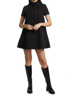 STAUD Ilana A-Line Mini Dress Poinsettia -STAUD popular shop unnamed file 1173