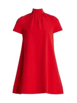 STAUD Ilana A-Line Mini Dress Poinsettia -STAUD popular shop unnamed file 1175