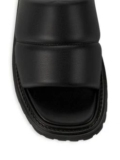 STAUD Astro Padded Vegan Leather Slides Black -STAUD popular shop unnamed file 1179