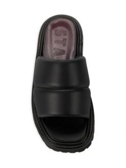STAUD Astro Padded Vegan Leather Slides Black -STAUD popular shop unnamed file 1180