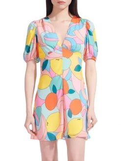 STAUD Milla Printed Mini Dress