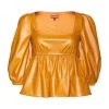 STAUD Sophie Faux Leather Peplum Top -STAUD popular shop unnamed file 1202
