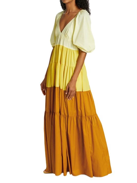 STAUD Meadow Colorblock Maxi Dress 6 STAUD Meadow Colorblock Maxi Dress - Image 4