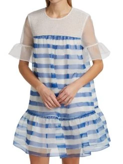 STAUD Florence Striped Shift Dress -STAUD popular shop unnamed file 1253