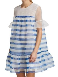 STAUD Florence Striped Shift Dress -STAUD popular shop unnamed file 1254