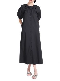 STAUD Vincent Maxi Shirtdress Navy 10 STAUD Vincent Maxi Shirtdress Navy -STAUD popular shop unnamed file 1263