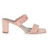STAUD Frankie Ruched Leather Mules Dark Blush -STAUD popular shop unnamed file 1273