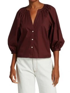 STAUD Dill Poplin Top White -STAUD popular shop unnamed file 1285