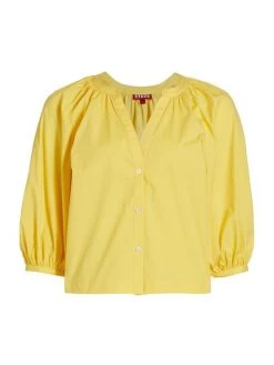 STAUD Dill Poplin Top White -STAUD popular shop unnamed file 1292