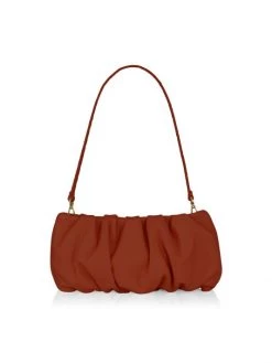 STAUD Bean Ruched Leather Shoulder Bag Spice -STAUD popular shop unnamed file 154