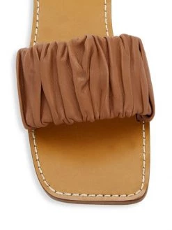 STAUD Nina Ruched Leather Sandals -STAUD popular shop unnamed file 159