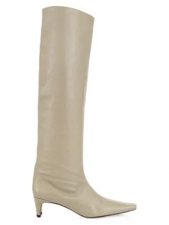 STAUD Wally Tall Leather Boots Tan