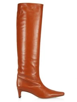 STAUD Wally Tall Leather Boots Tan -STAUD popular shop unnamed file 167