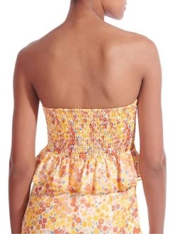 STAUD Bernadette Smocked Strapless Top -STAUD popular shop unnamed file 201