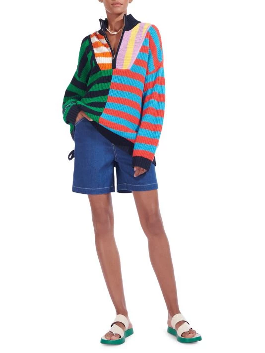 STAUD Hampton Colorblocked Sweater Cabana Stripe 4 STAUD Hampton Colorblocked Sweater Cabana Stripe - Image 2