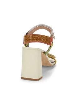 STAUD Betty Rhinestone-Embellished Leather Sandals -STAUD popular shop unnamed file 213