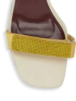 STAUD Betty Rhinestone-Embellished Leather Sandals -STAUD popular shop unnamed file 214