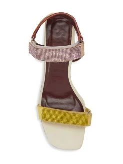 STAUD Betty Rhinestone-Embellished Leather Sandals -STAUD popular shop unnamed file 215