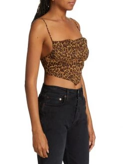 STAUD Leonie Leopard-Print Crop Top -STAUD popular shop unnamed file 220