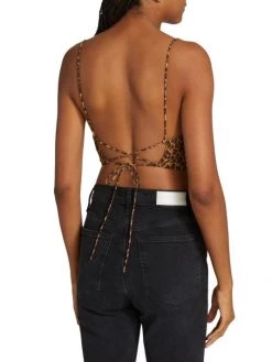 STAUD Leonie Leopard-Print Crop Top -STAUD popular shop unnamed file 221