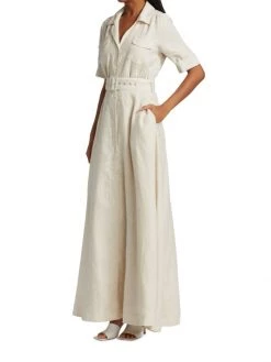 STAUD Millie Belted Linen Maxi Dress -STAUD popular shop unnamed file 227