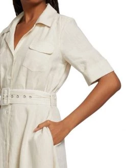 STAUD Millie Belted Linen Maxi Dress -STAUD popular shop unnamed file 229