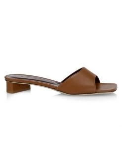 STAUD Simone Leather Mules Grapefruit -STAUD popular shop unnamed file 243
