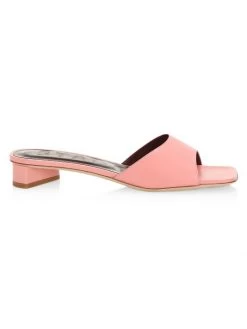 STAUD Simone Leather Mules Grapefruit -STAUD popular shop unnamed file 244