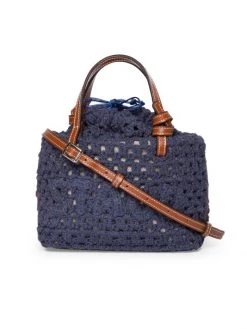 STAUD Ria Crochet Top Handle Bag
