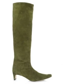 STAUD Wally Tall Suede Boots Olive -STAUD popular shop unnamed file 31