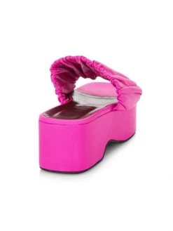 STAUD Nina Ruched Leather Platform Sandals -STAUD popular shop unnamed file 313