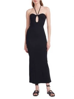 STAUD Bardot Cutout Halter Dress -STAUD popular shop unnamed file 338
