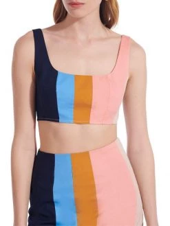 STAUD Wells Stripe Squareneck Crop Top -STAUD popular shop unnamed file 344