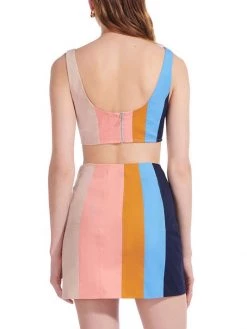 STAUD Wells Stripe Squareneck Crop Top -STAUD popular shop unnamed file 345