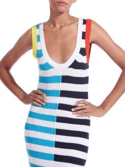 STAUD Seashore Striped Knit Midi-Dress -STAUD popular shop unnamed file 356