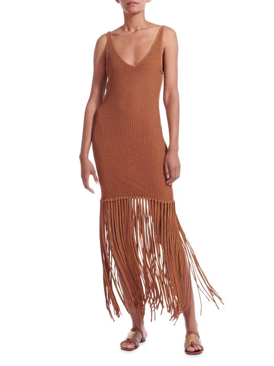 STAUD La Mer Crochet Fringe-Trim Minidress 4 STAUD La Mer Crochet Fringe-Trim Minidress - Image 2